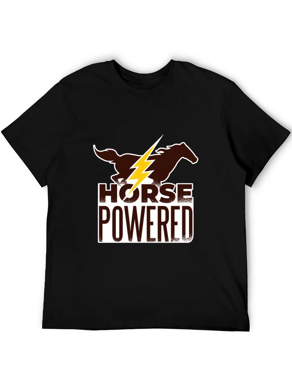 Horse Powered Graphic Tee - Black Cotton Blend