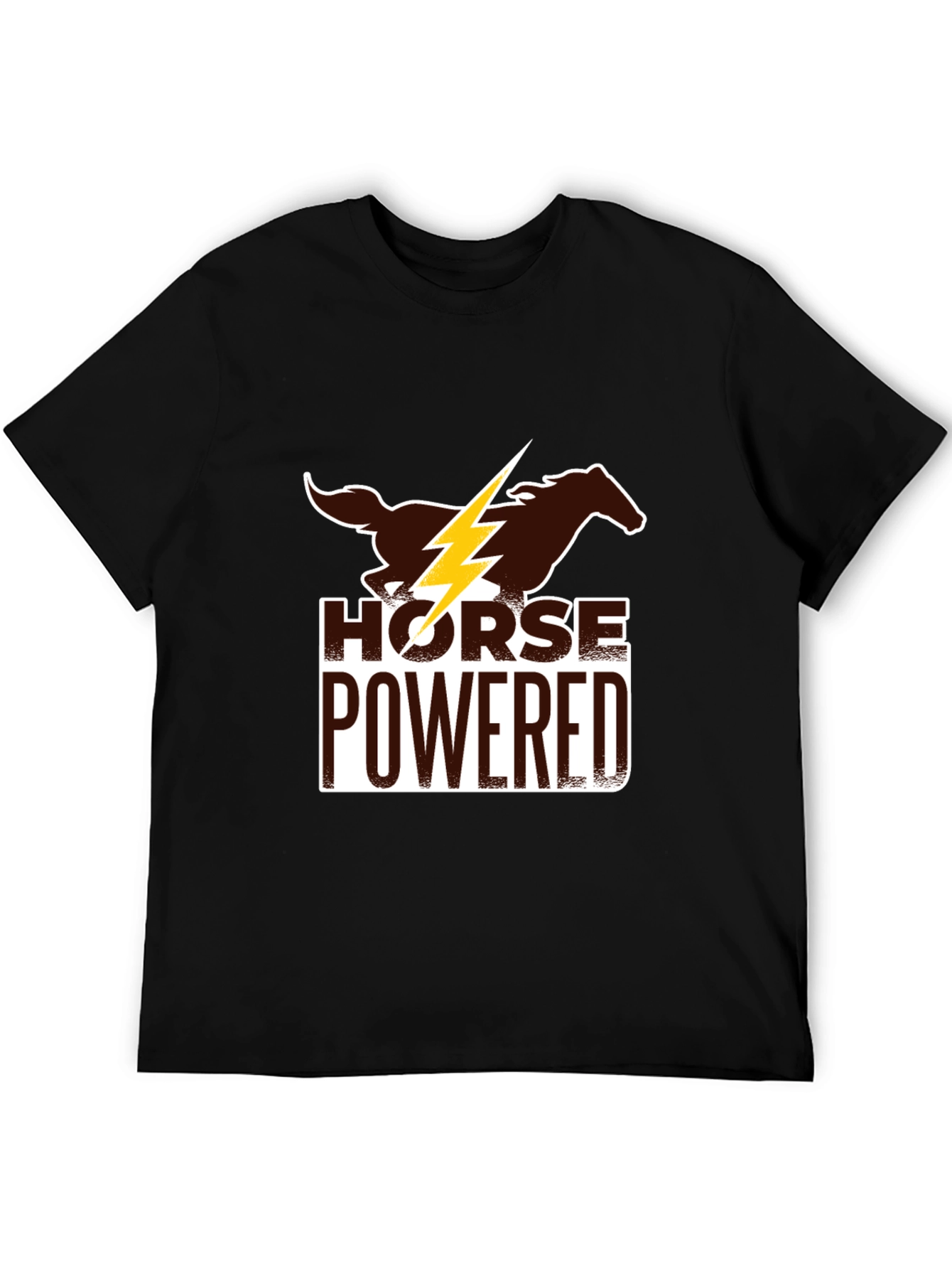 Horse Powered Graphic Tee - Black Cotton Blend