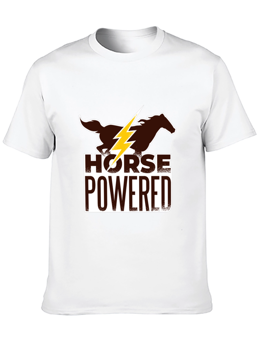 Horse Powered Graphic Tee - Black Cotton Blend