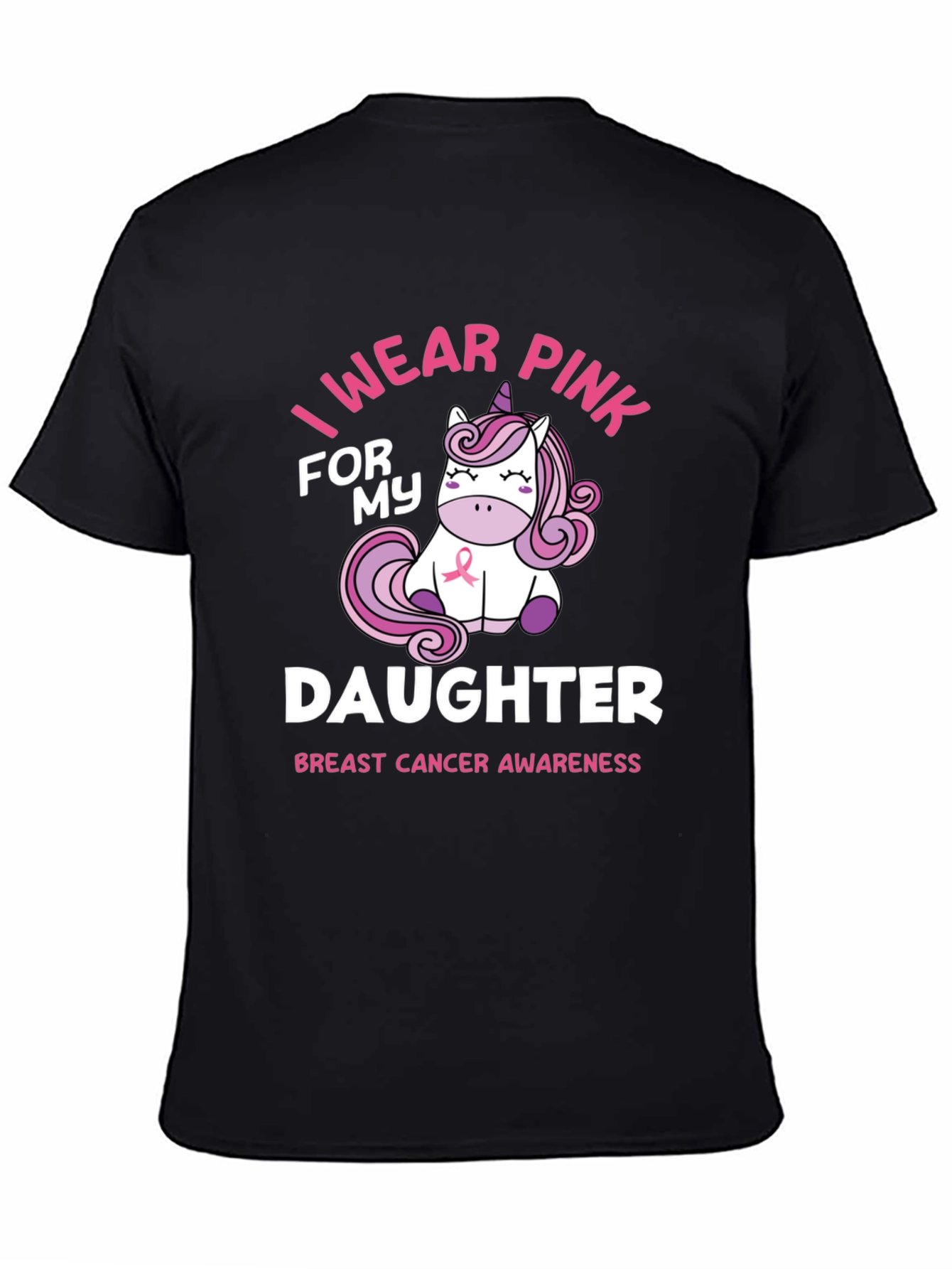 I Wear Pink For My Daughter Breast Cancer Awareness T-Shirt