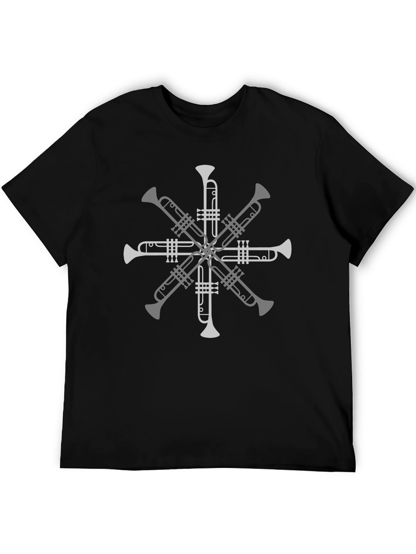 Trumpet Starburst Graphic Tee - Music Lovers T-Shirt
