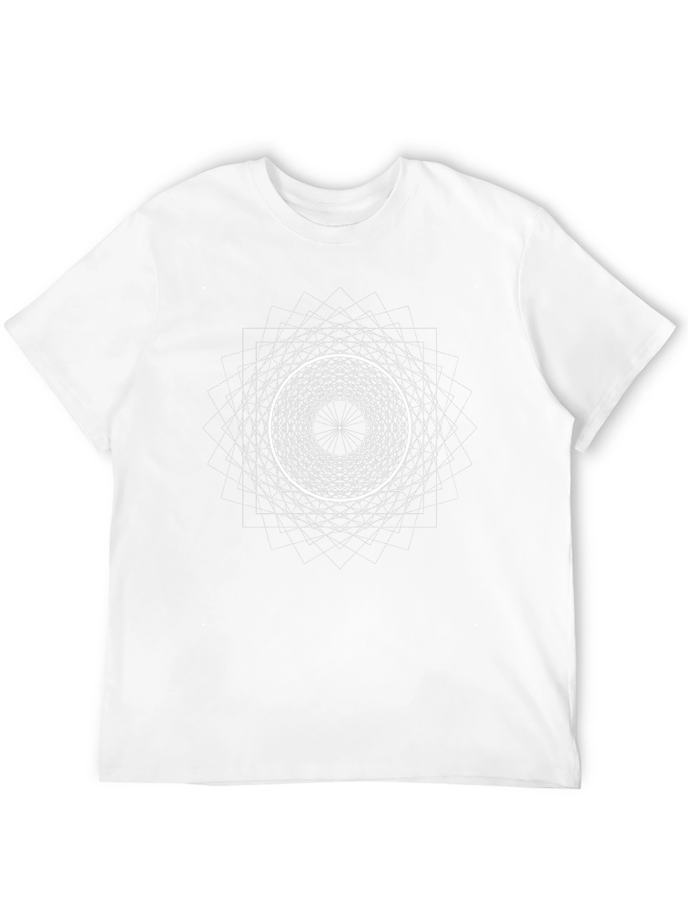 Geometric Graphic Print Black T-Shirt