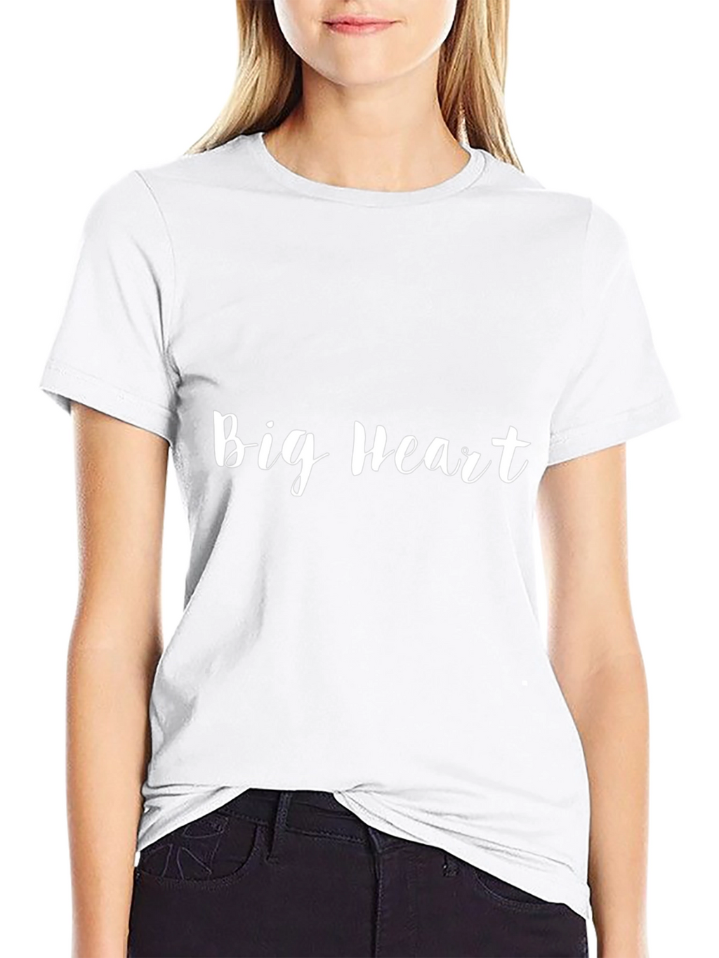 Big Heart Graphic Tee - Soft Cotton Casual T-Shirt