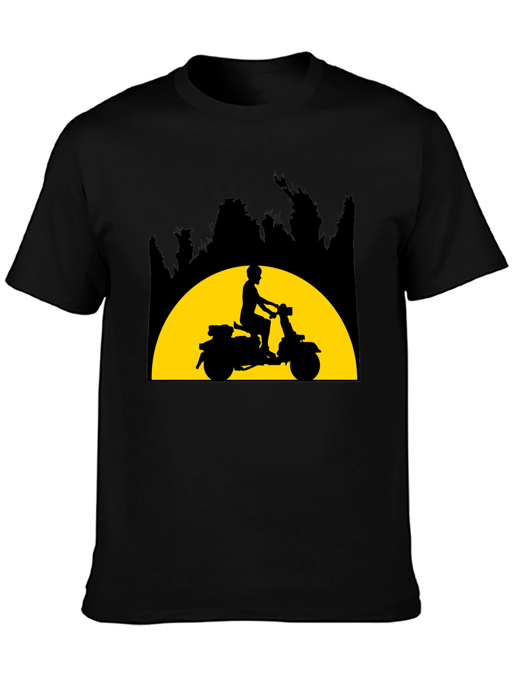Retro Scooter T-Shirt - Silhouette Design