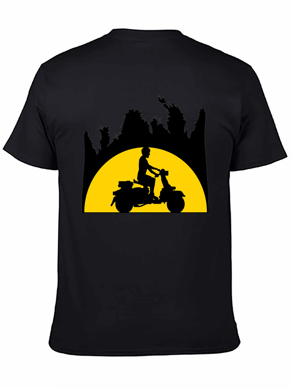 Retro Scooter T-Shirt - Silhouette Design