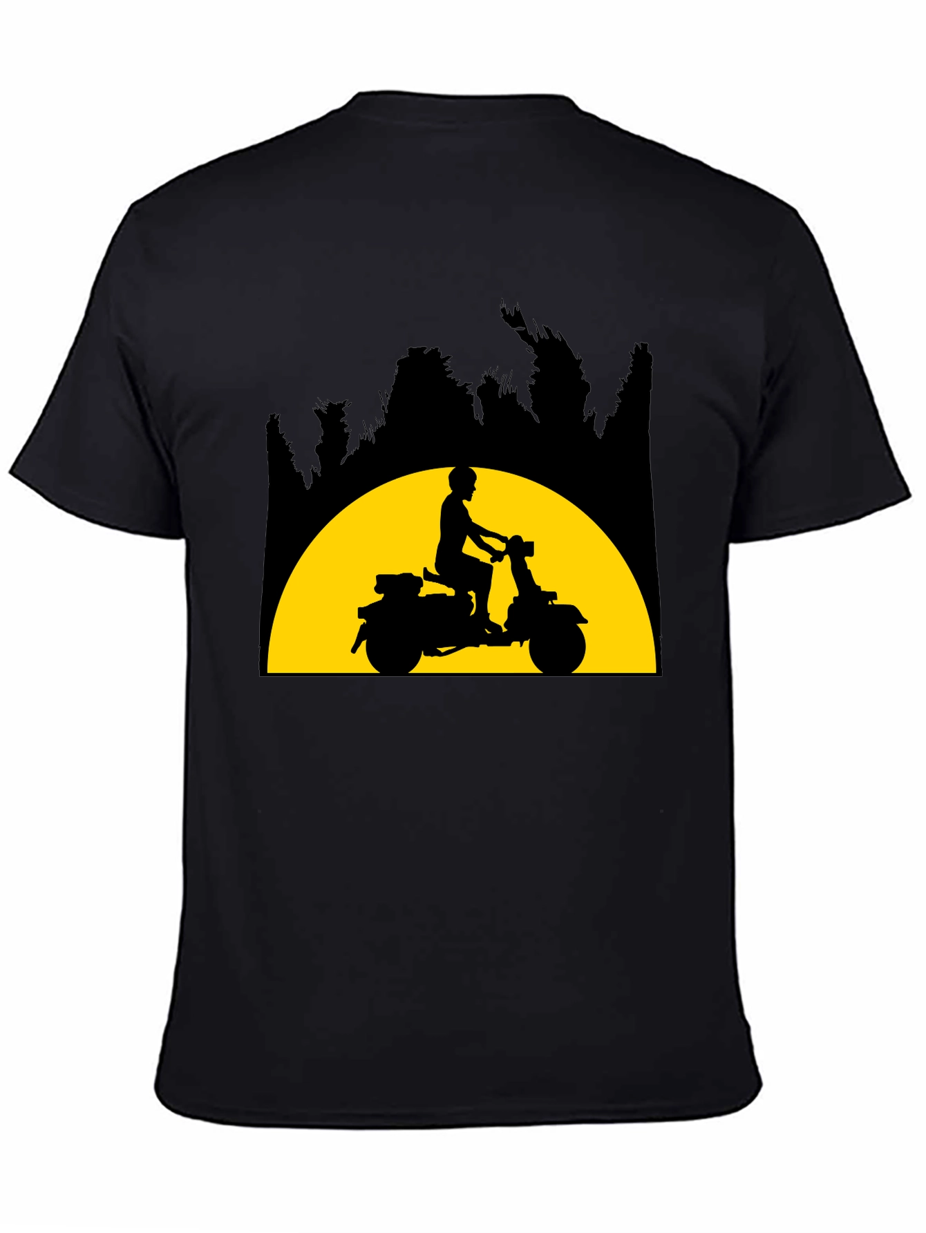 Retro Scooter T-Shirt - Silhouette Design