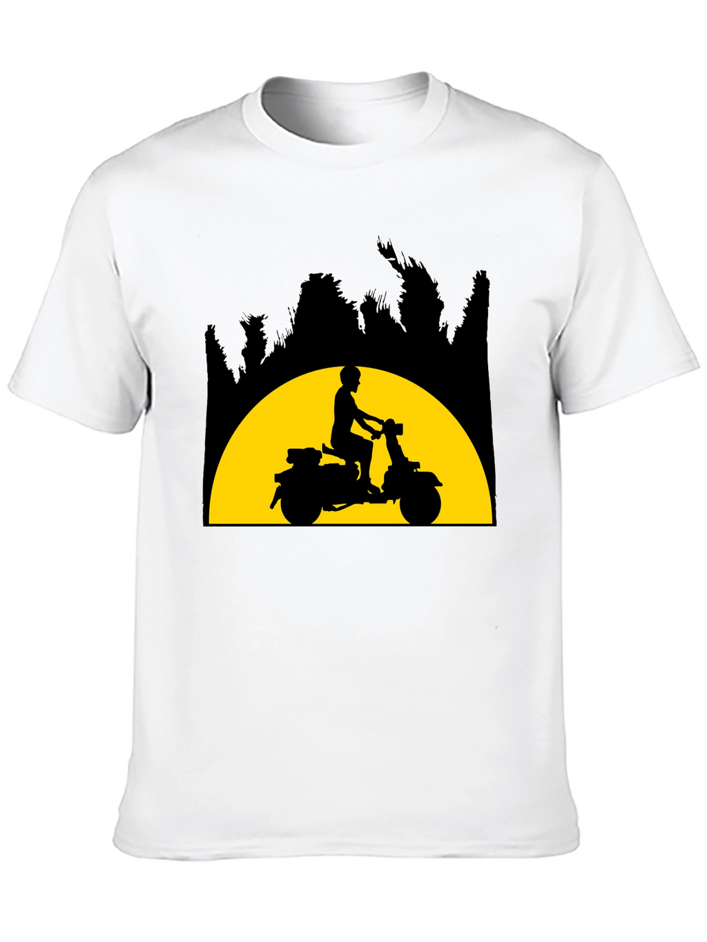 Retro Scooter T-Shirt - Silhouette Design