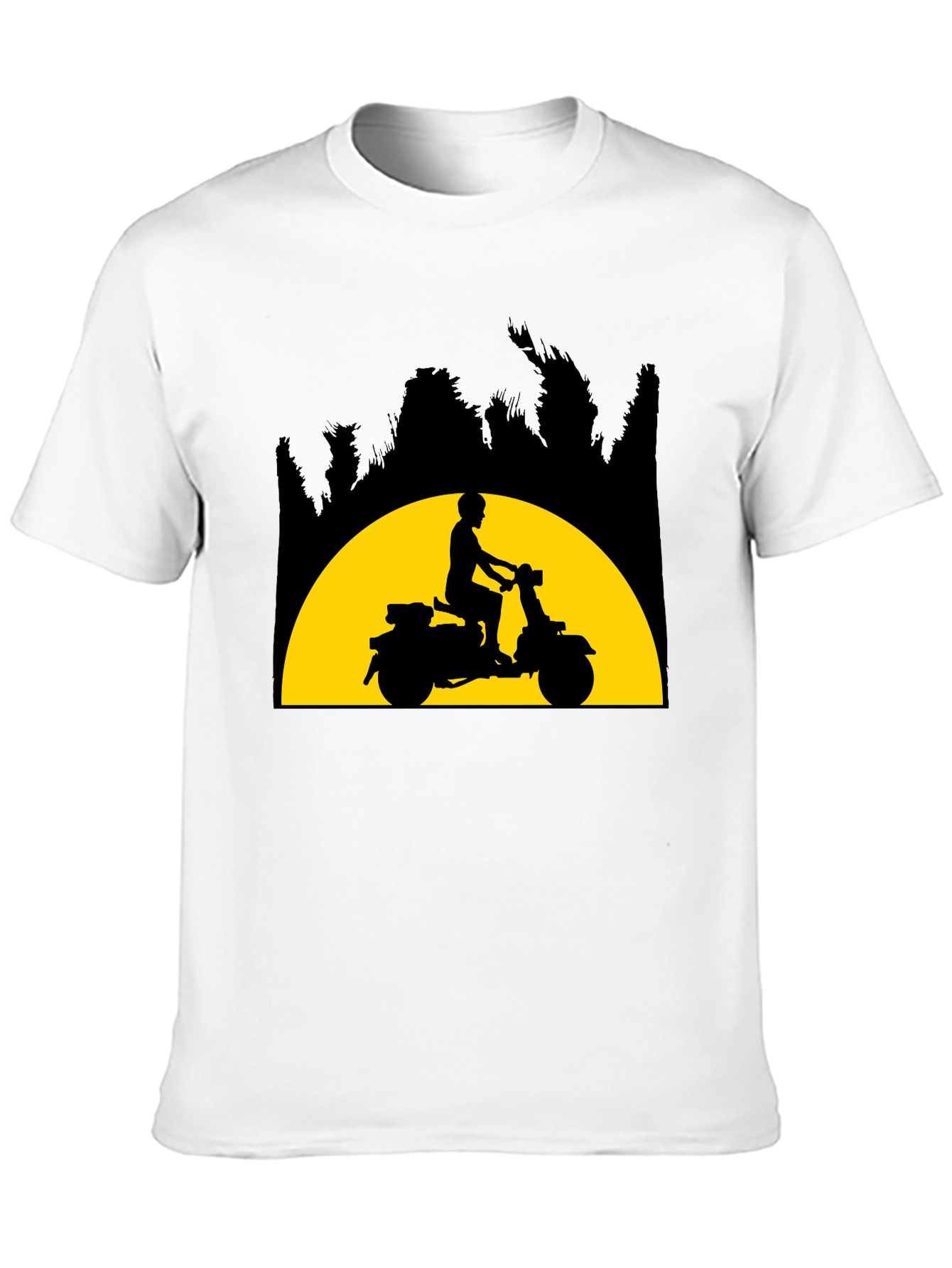 Retro Scooter T-Shirt - Silhouette Design