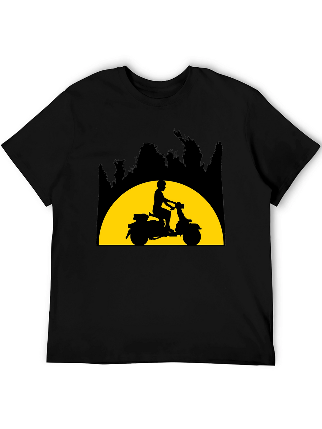 Retro Scooter T-Shirt - Silhouette Design