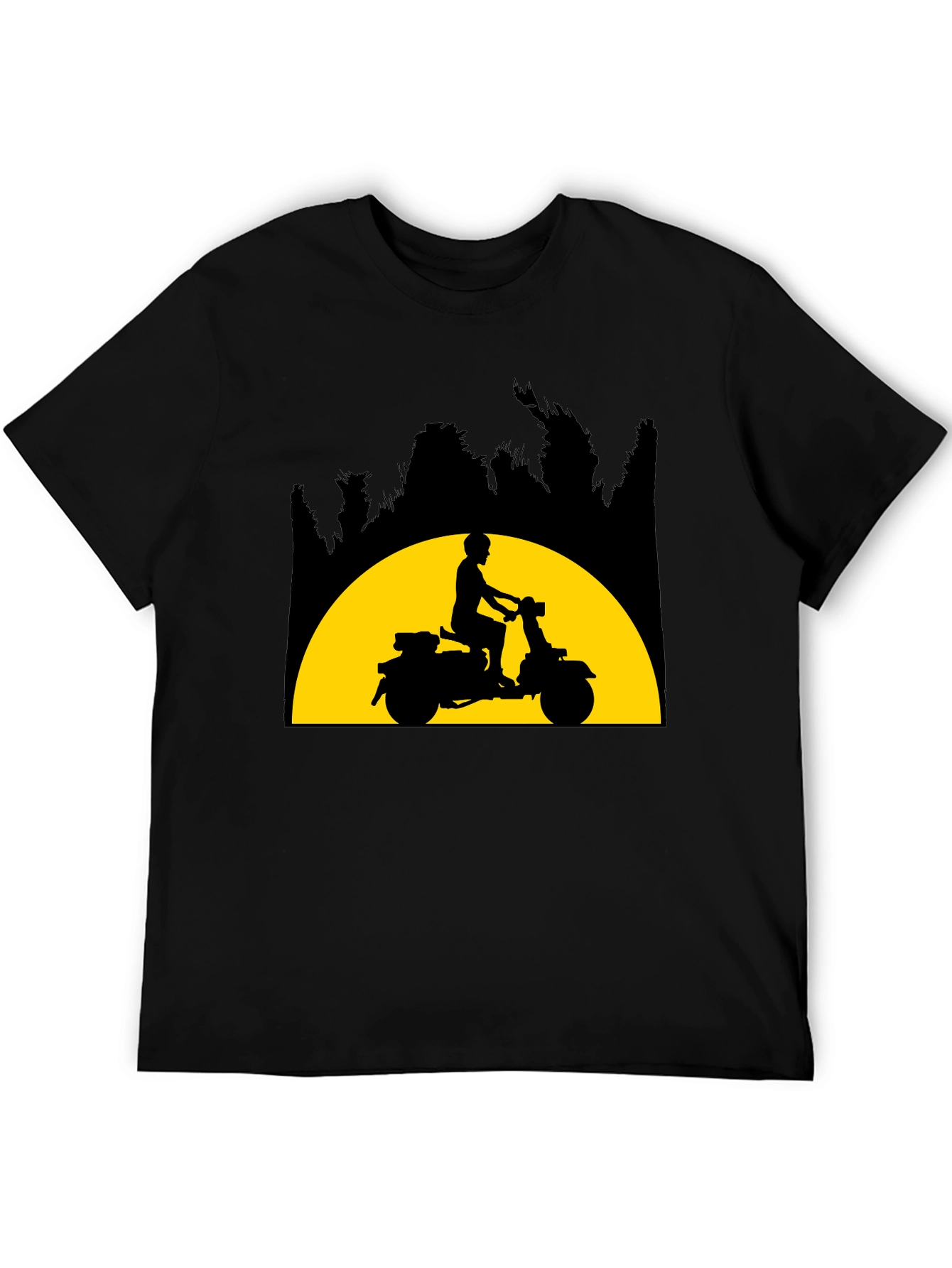 Retro Scooter T-Shirt - Silhouette Design