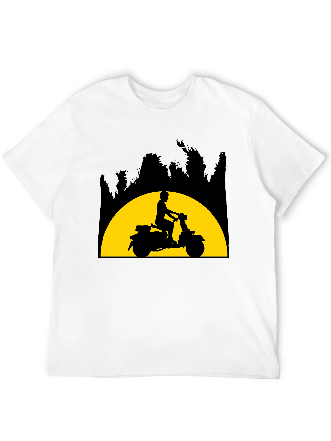 Retro Scooter T-Shirt - Silhouette Design