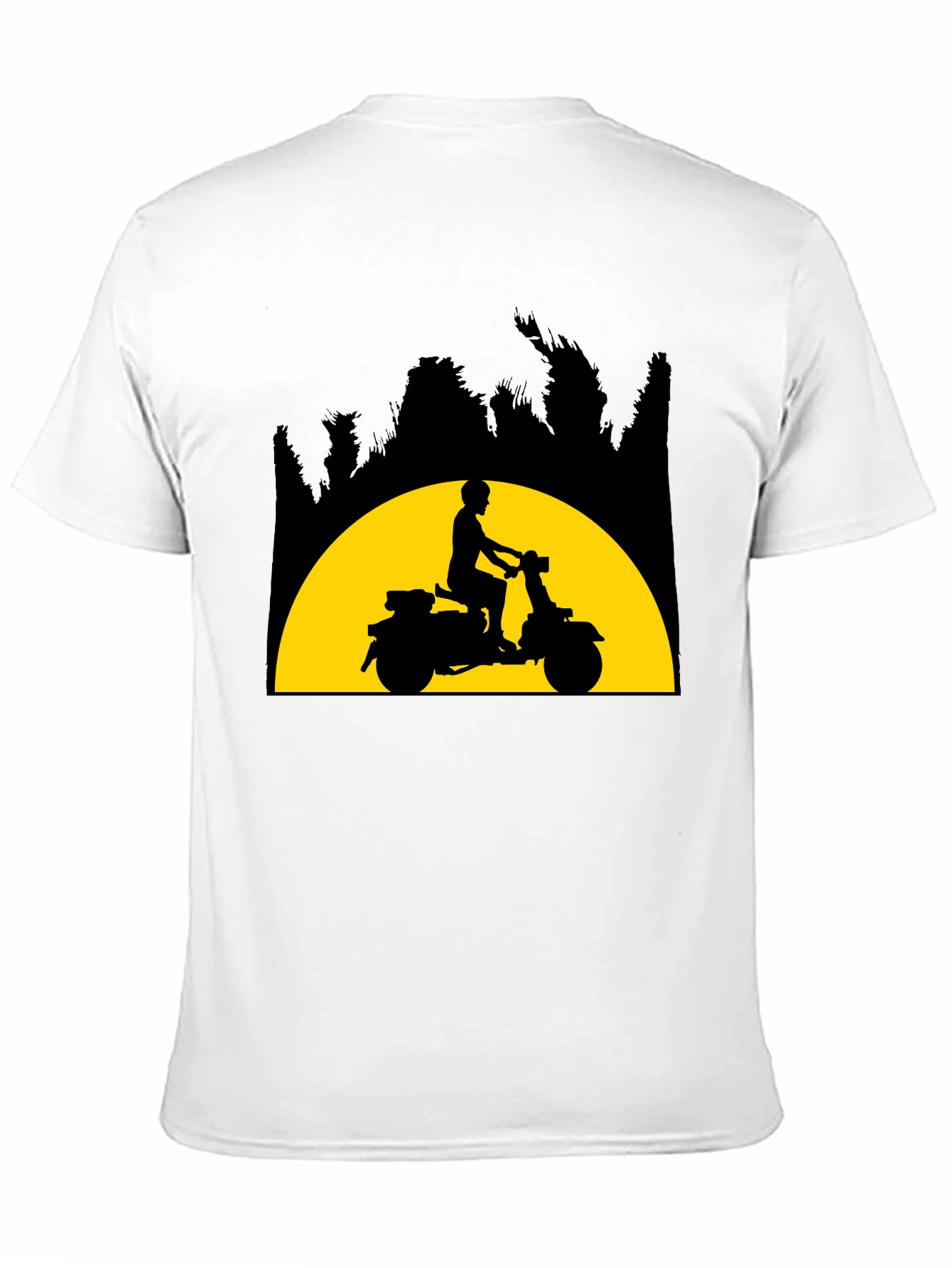 Retro Scooter T-Shirt - Silhouette Design