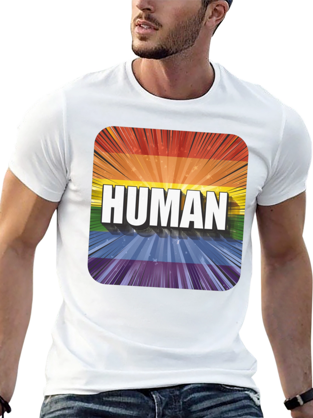Human Pride T-Shirt - LGBTQ+ Rainbow Tee