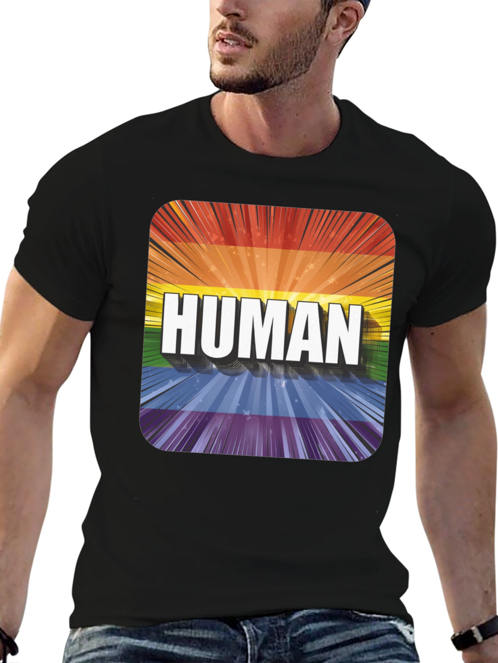 Human Pride T-Shirt - LGBTQ+ Rainbow Tee