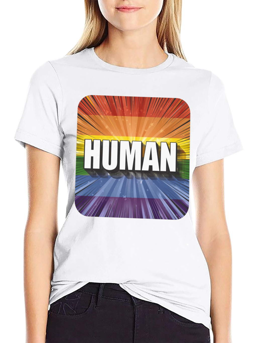 Human Pride T-Shirt - LGBTQ+ Rainbow Tee