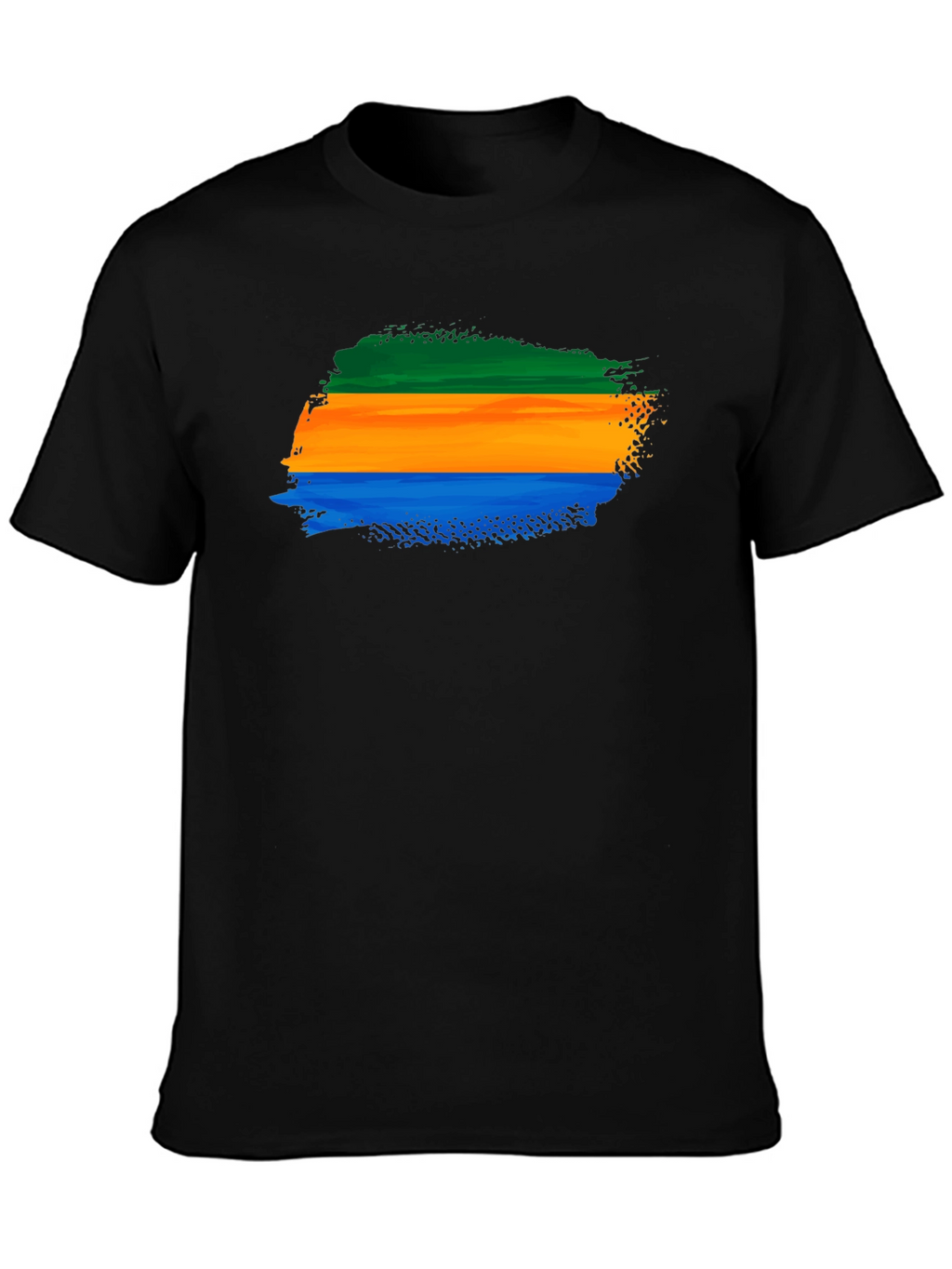 Gabon Flag Brushstroke T-Shirt