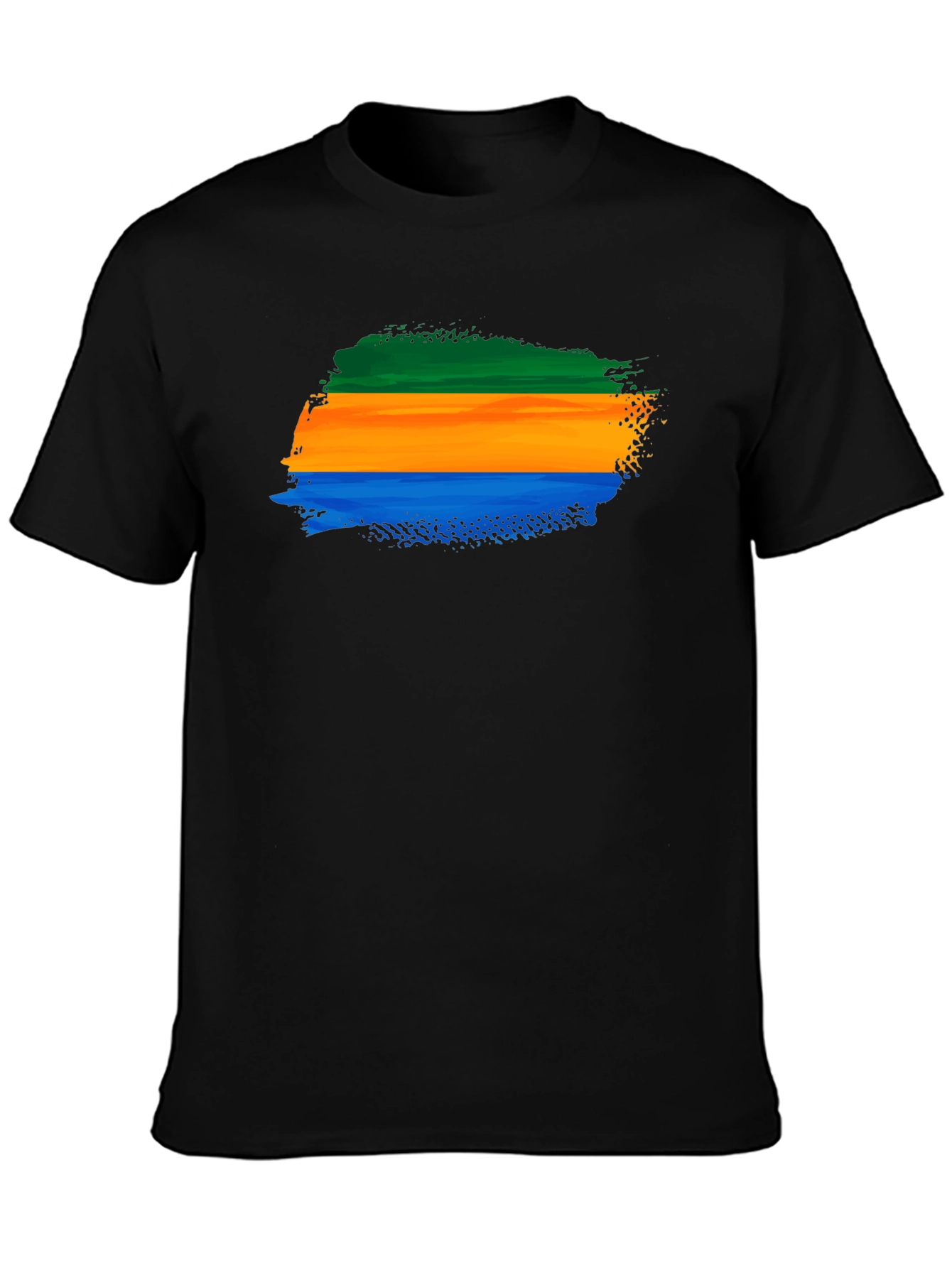 Gabon Flag Brushstroke T-Shirt