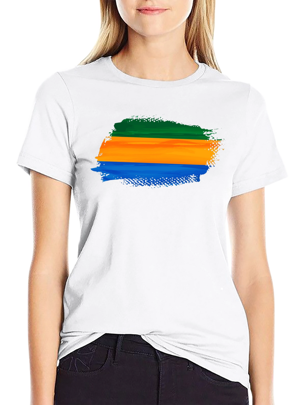 Gabon Flag Brushstroke T-Shirt
