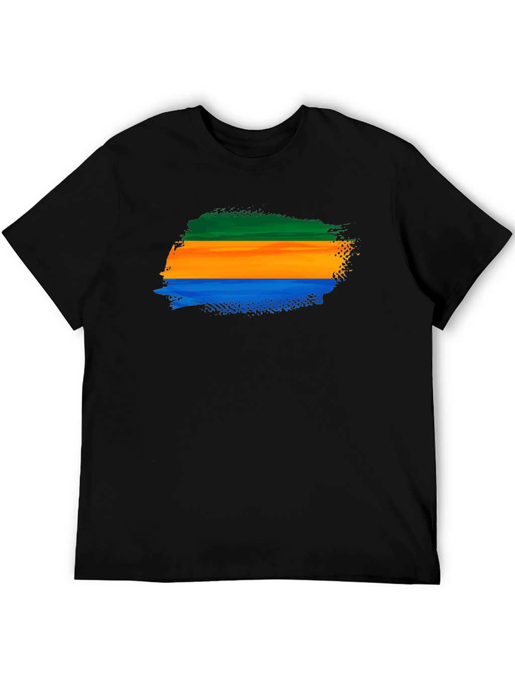 Gabon Flag Brushstroke T-Shirt