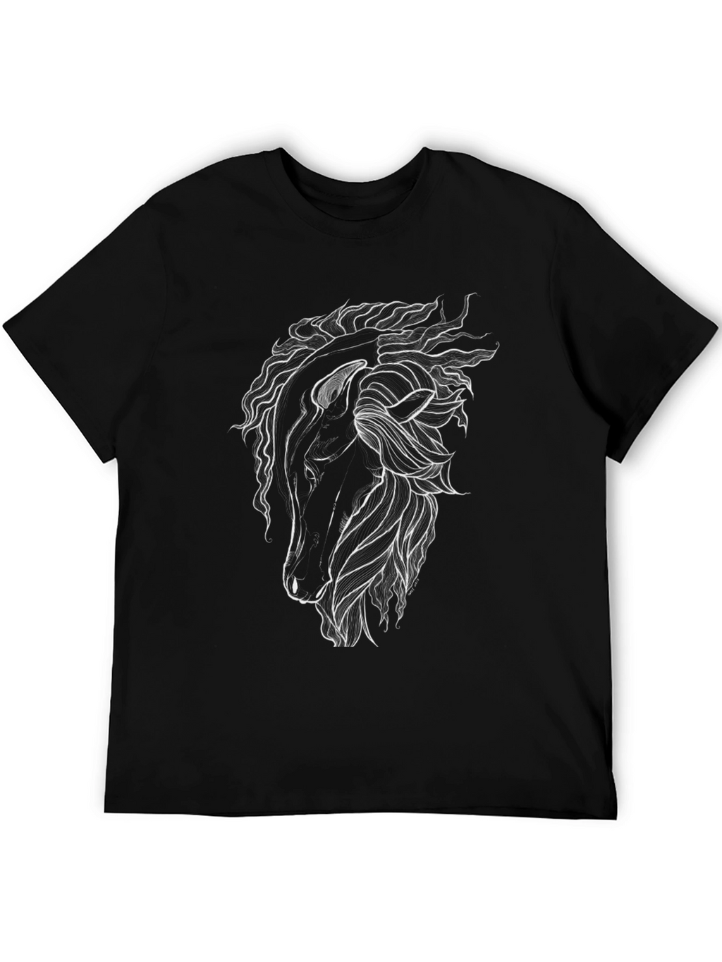 Horse Graphic Tee - Mens Black T-Shirt