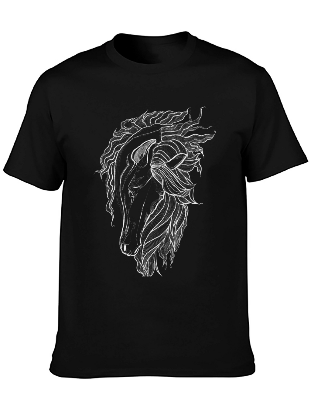 Horse Graphic Tee - Mens Black T-Shirt