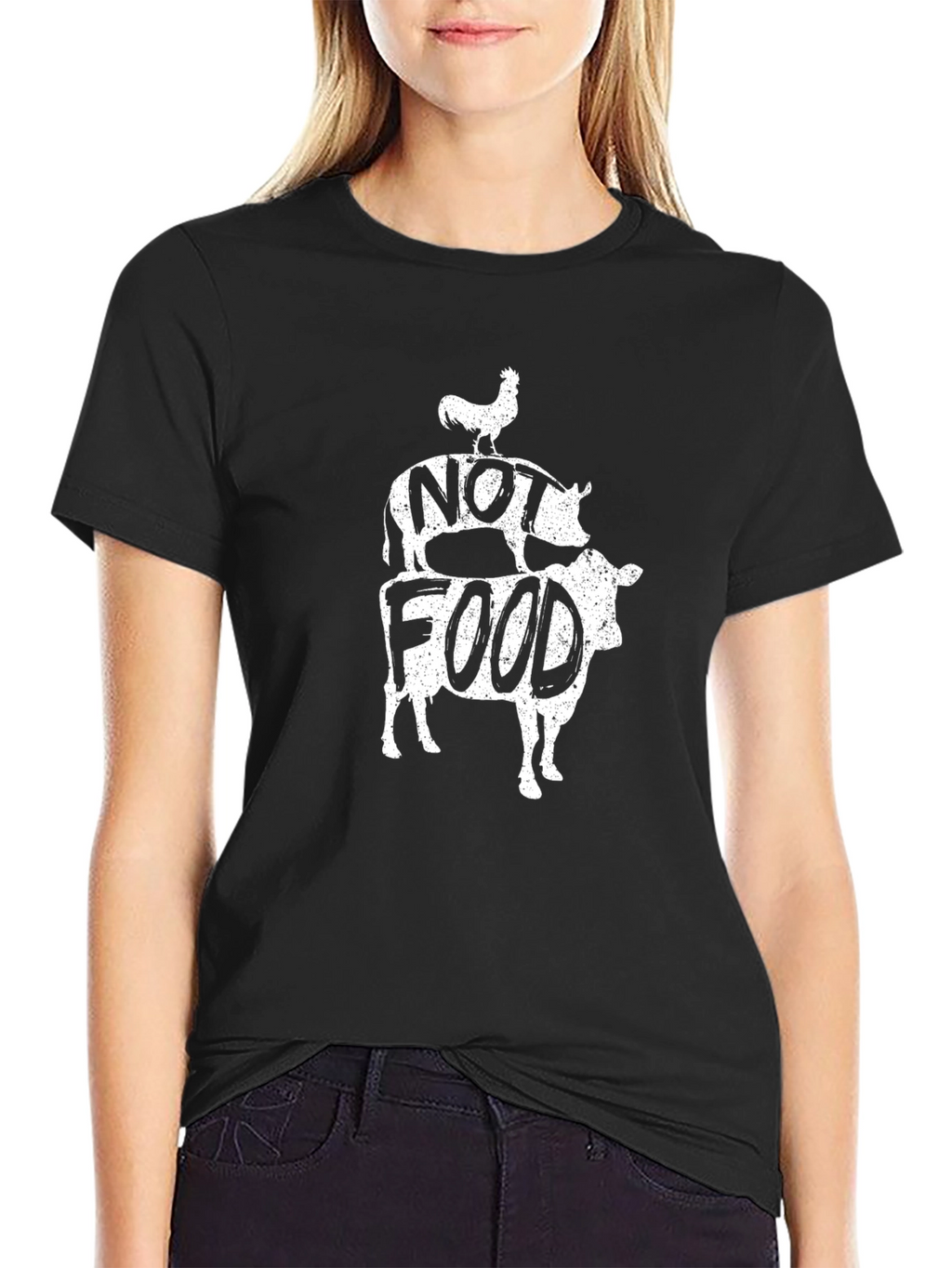 Vegan Not Food Tee - Black Graphic T-Shirt
