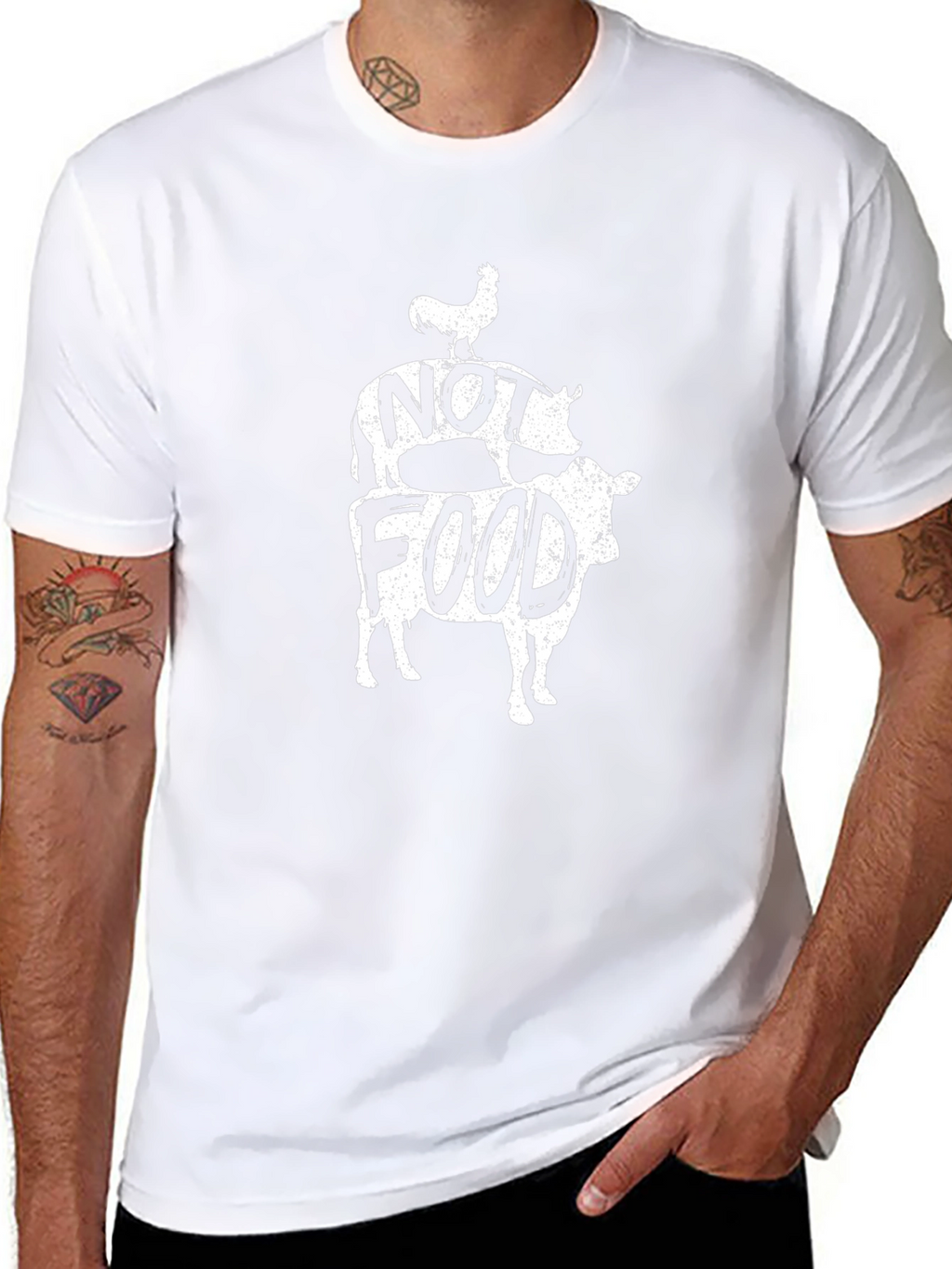 Vegan Not Food Tee - Black Graphic T-Shirt
