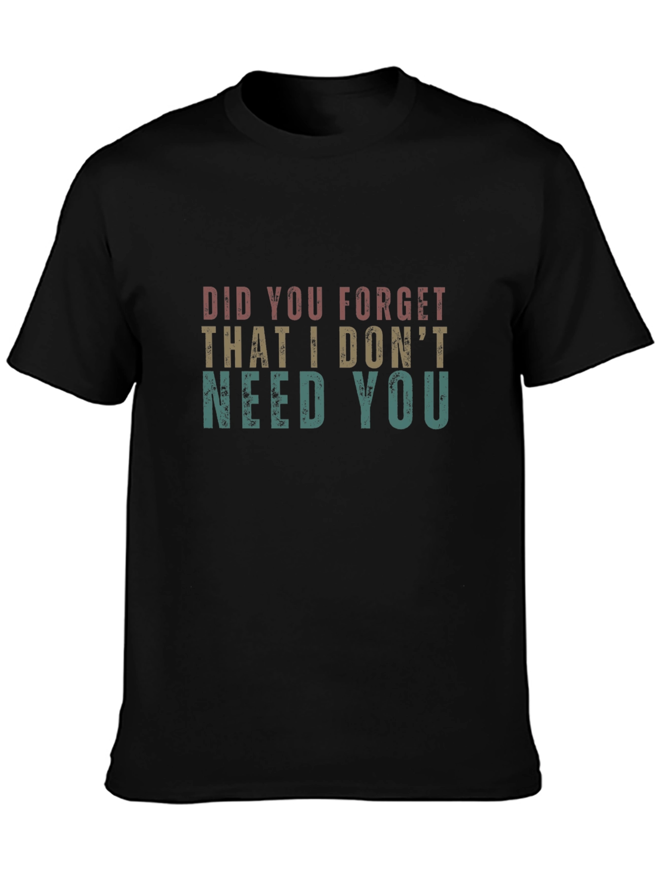 Did You Forget Tee - Black Graphic T-Shirt