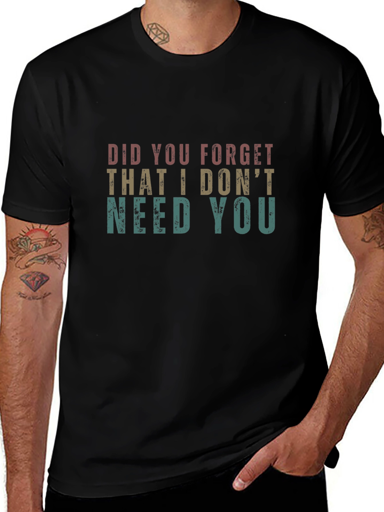 Did You Forget Tee - Black Graphic T-Shirt