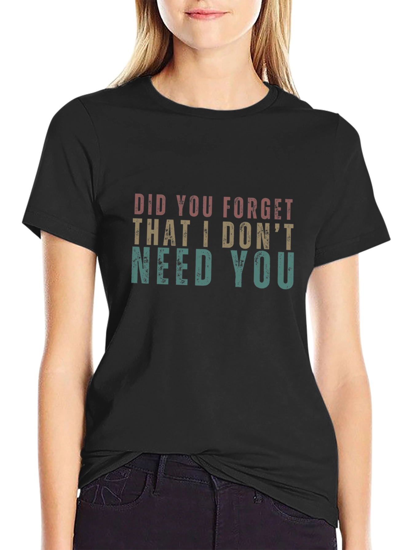 Did You Forget Tee - Black Graphic T-Shirt