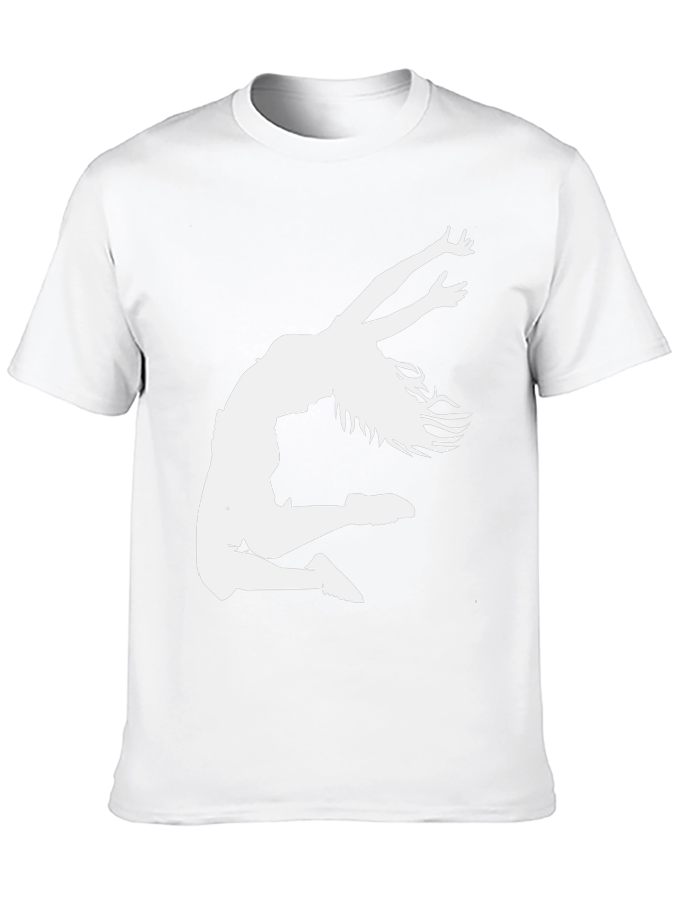 Dance Silhouette Graphic Tee - Black Cotton T-Shirt