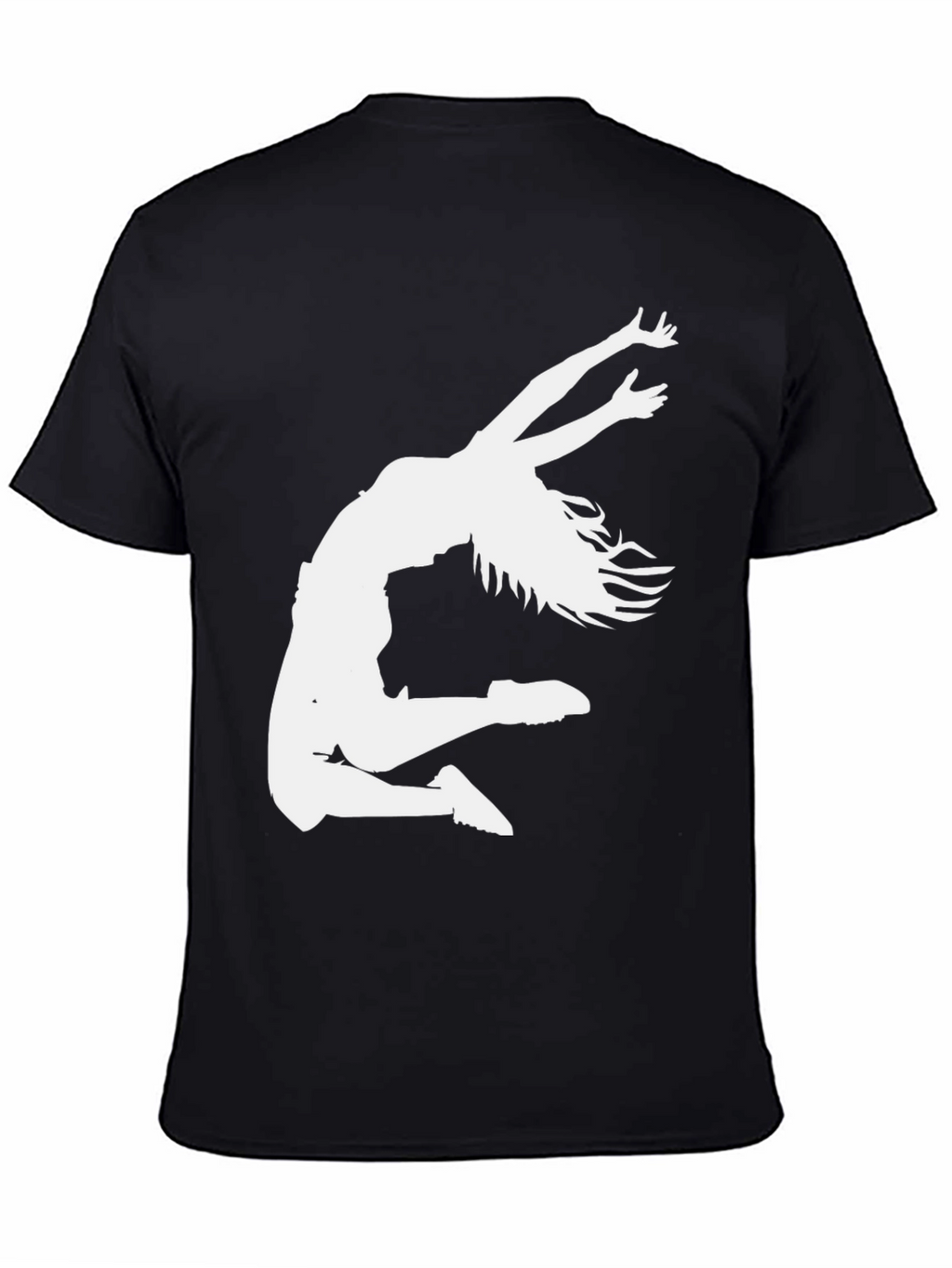 Dance Silhouette Graphic Tee - Black Cotton T-Shirt