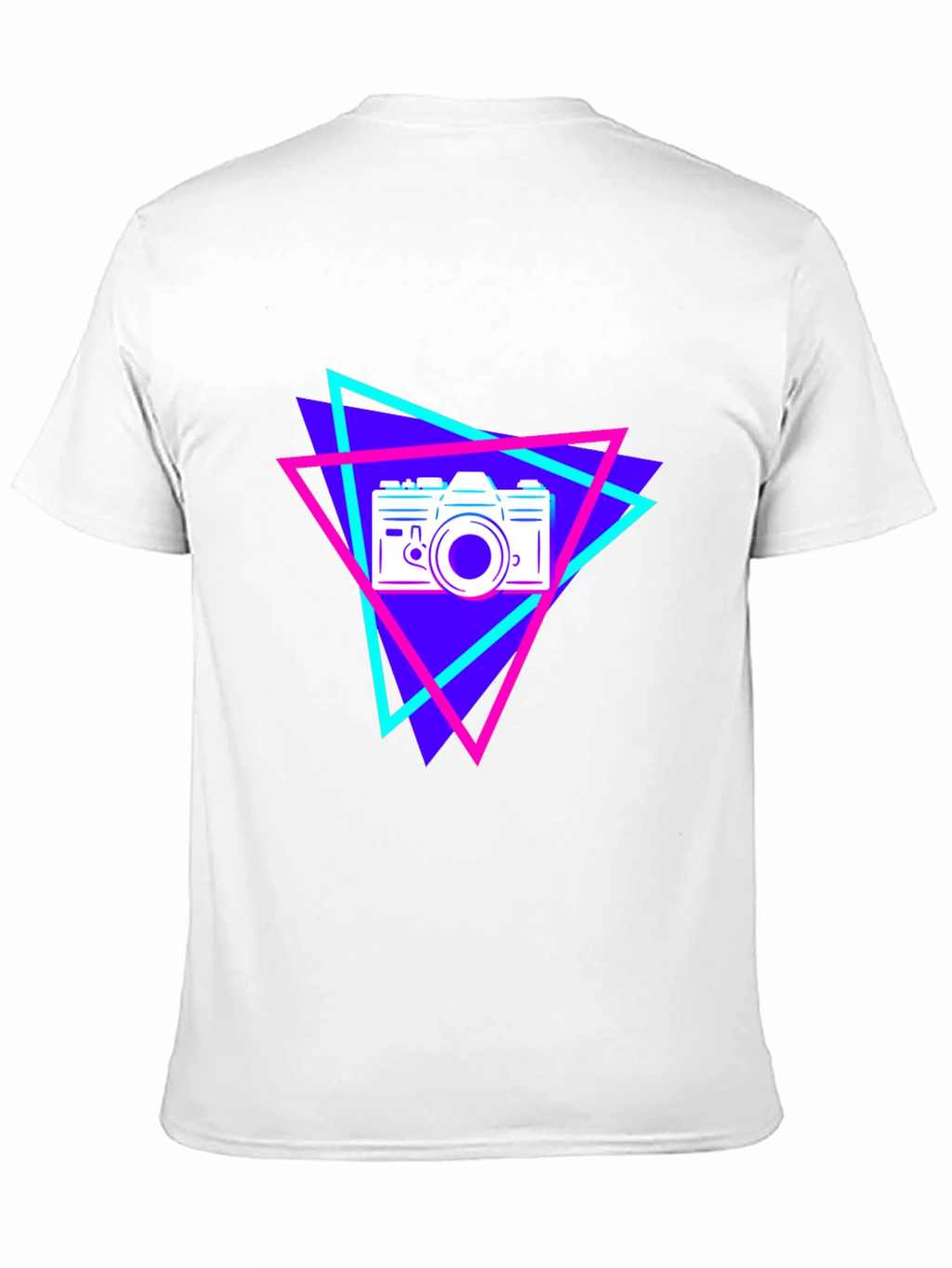 Retro Camera Graphic Tee - Black Cotton T-Shirt