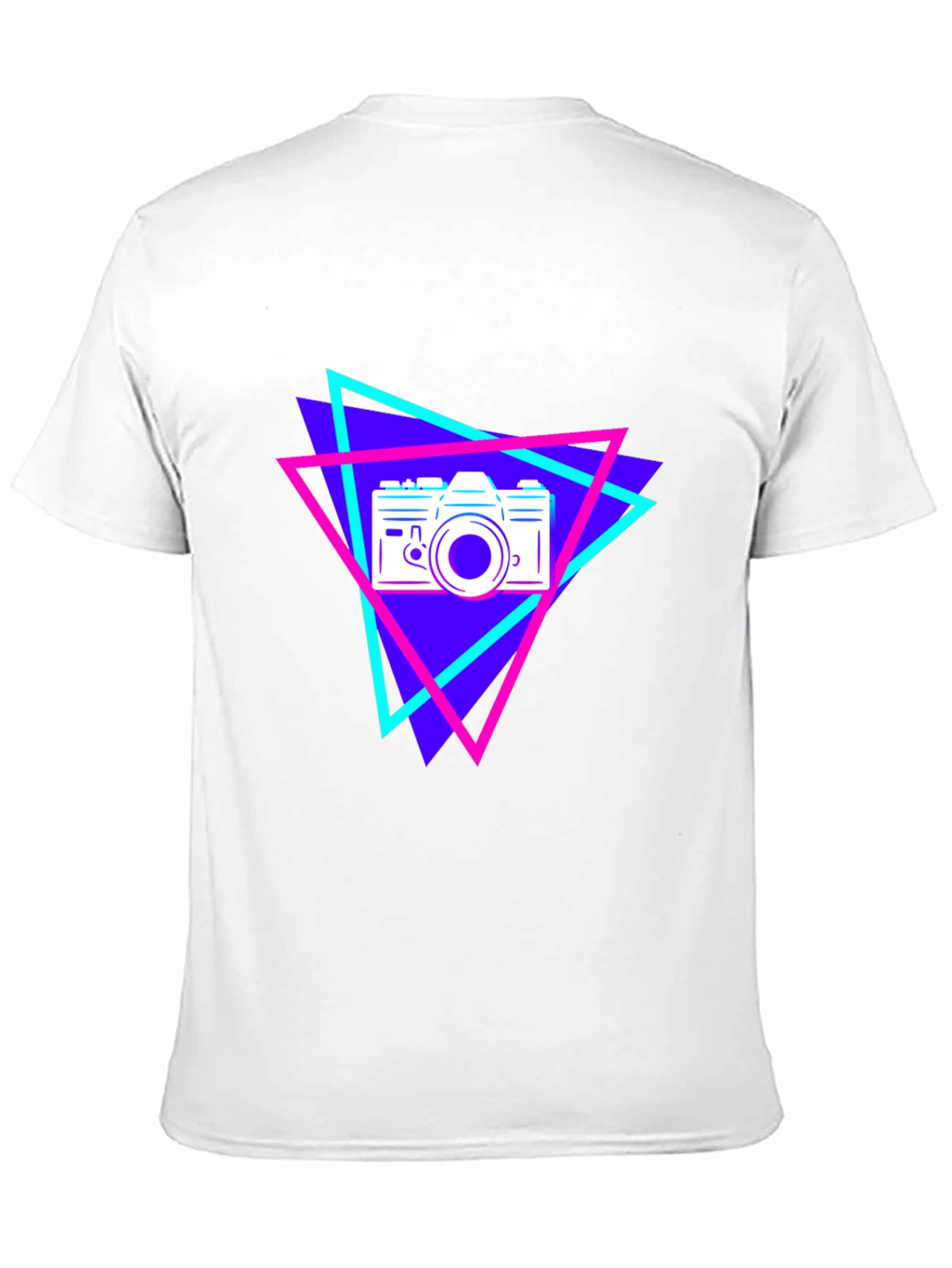 Retro Camera Graphic Tee - Black Cotton T-Shirt