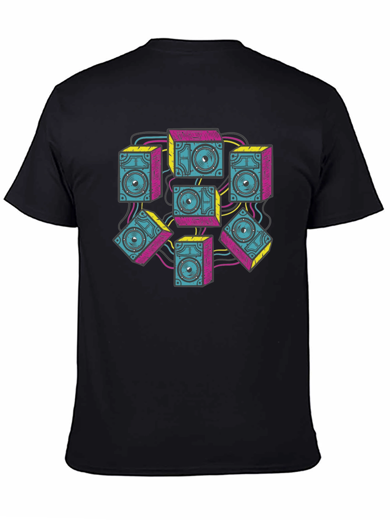 Speaker Stack Graphic Tee - Cool Retro Sound System T-Shirt