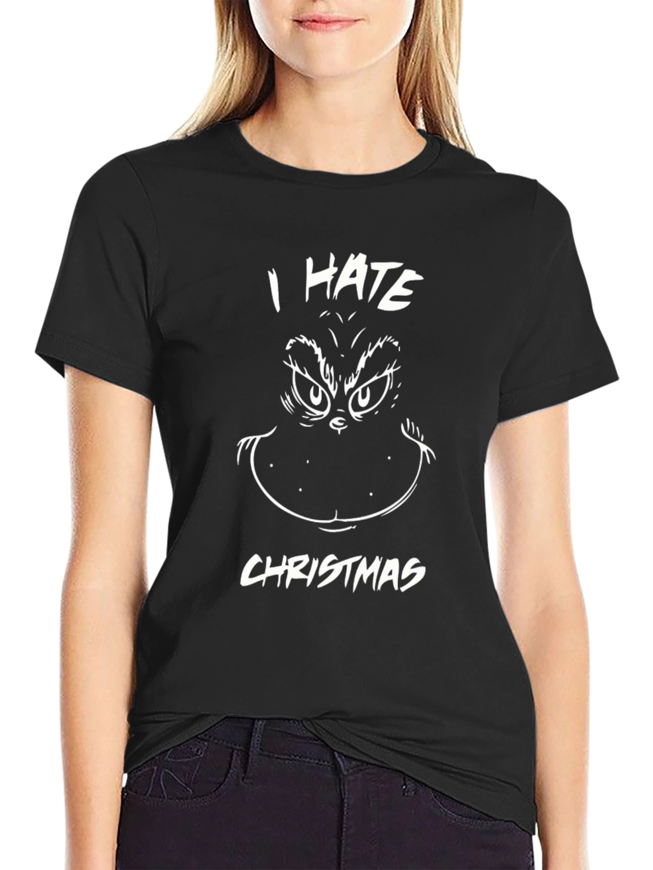 Grinch I Hate Christmas T-Shirt Funny Holiday Tee
