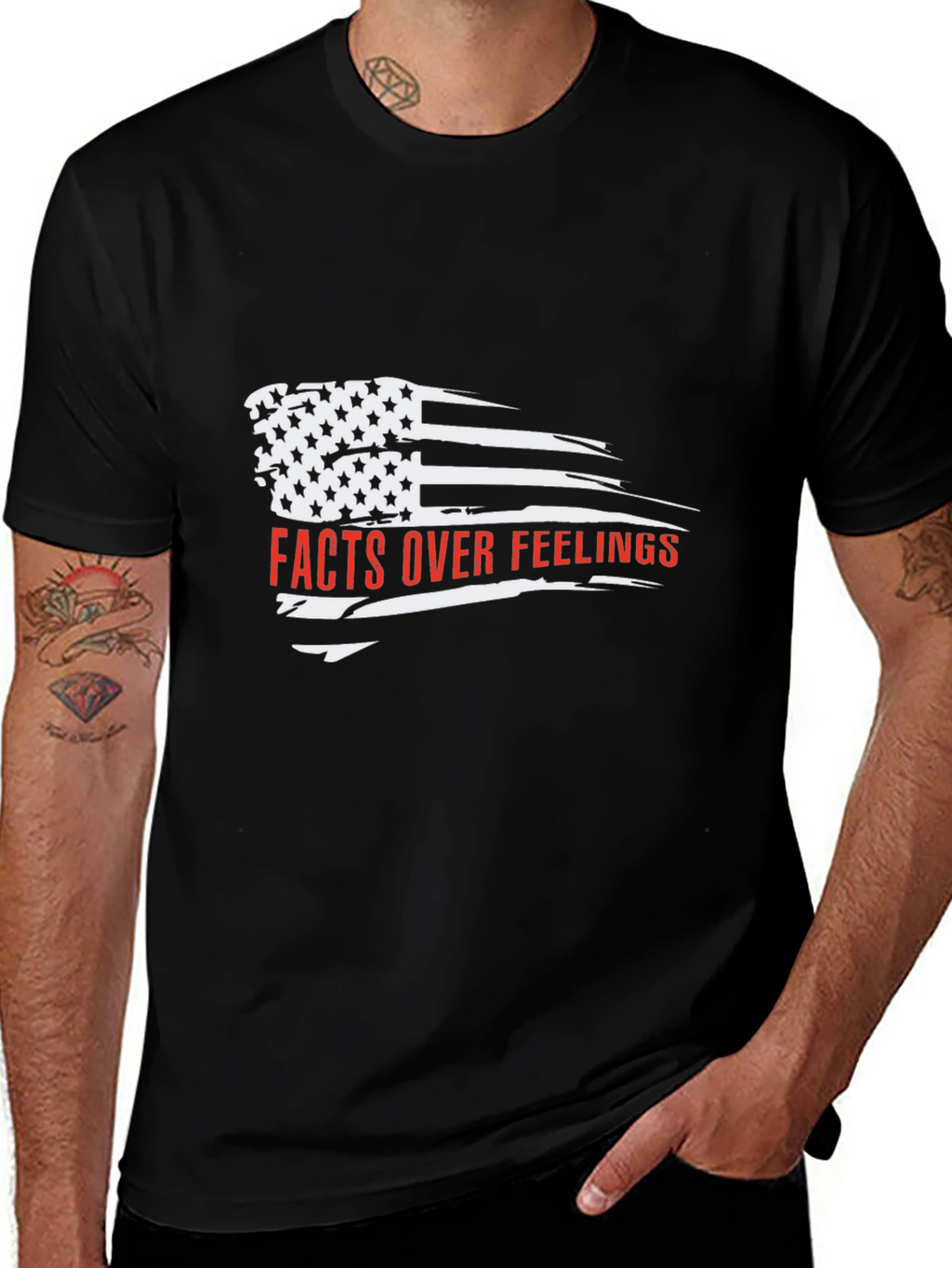 Facts Over Feelings American Flag T-Shirt