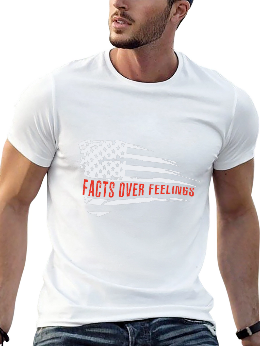 Facts Over Feelings American Flag T-Shirt