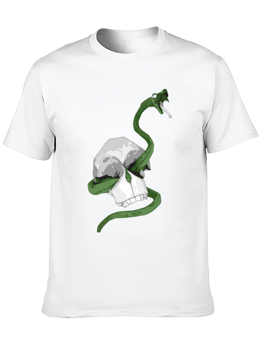 Skull & Snake Graphic Tee - Mens Black T-Shirt