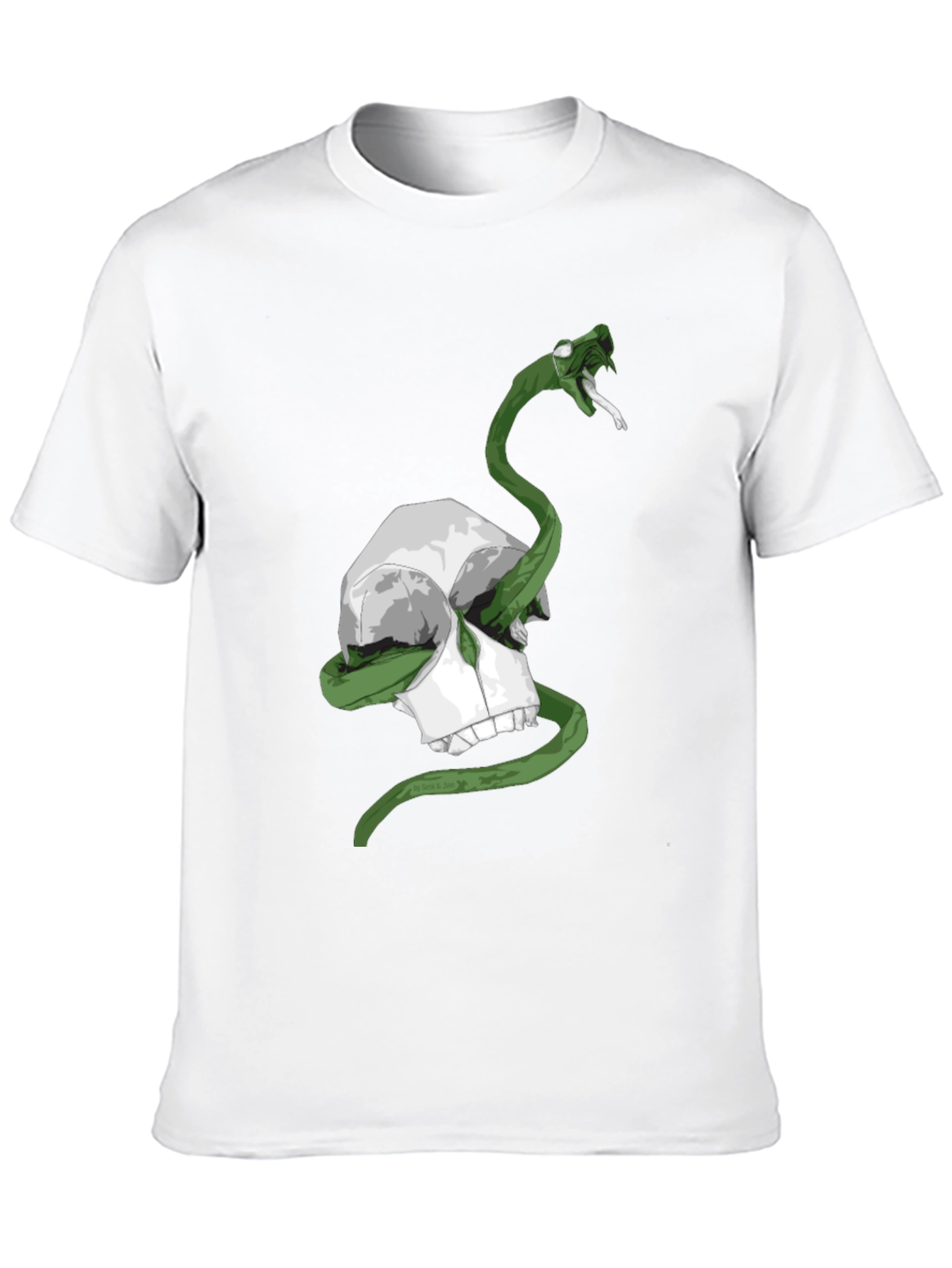 Skull & Snake Graphic Tee - Mens Black T-Shirt