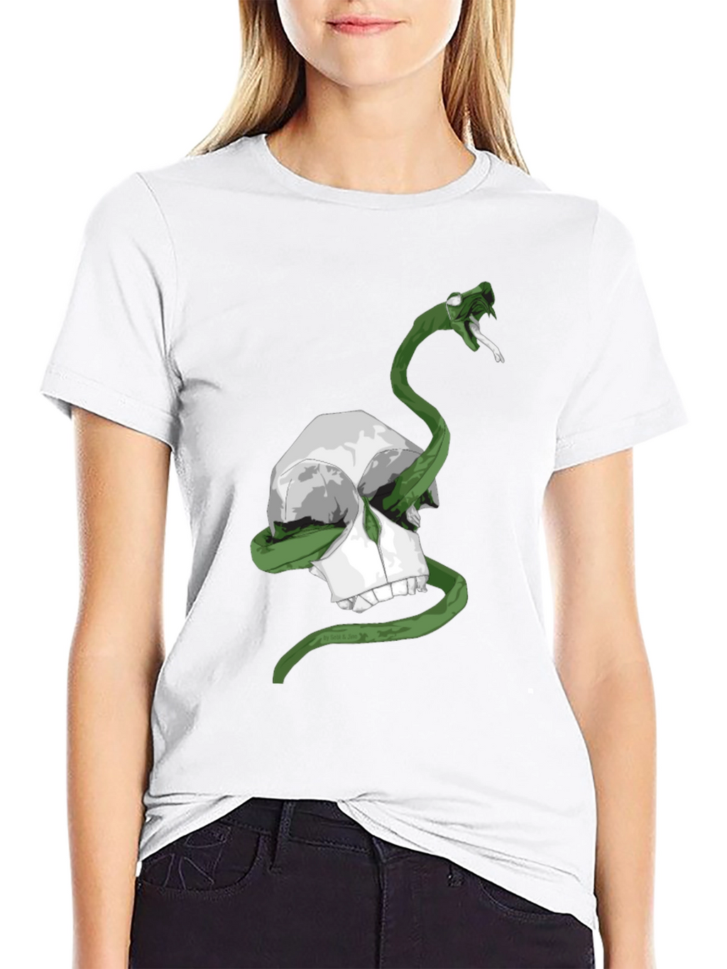 Skull & Snake Graphic Tee - Mens Black T-Shirt