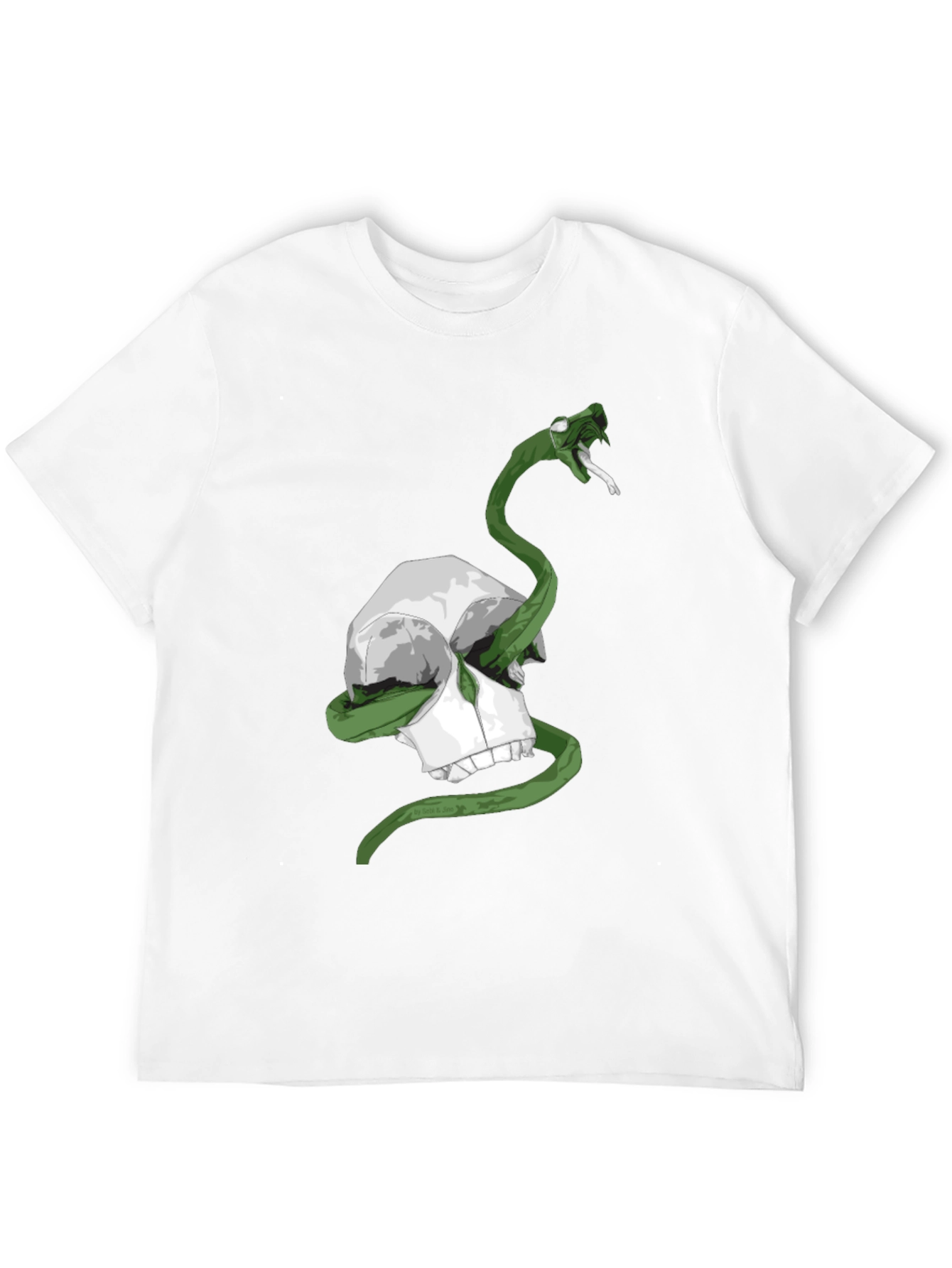 Skull & Snake Graphic Tee - Mens Black T-Shirt