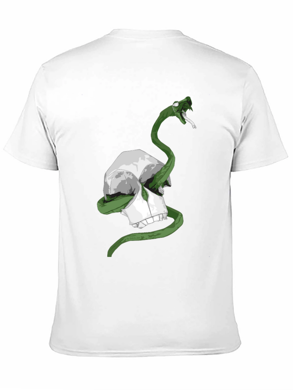 Skull & Snake Graphic Tee - Mens Black T-Shirt
