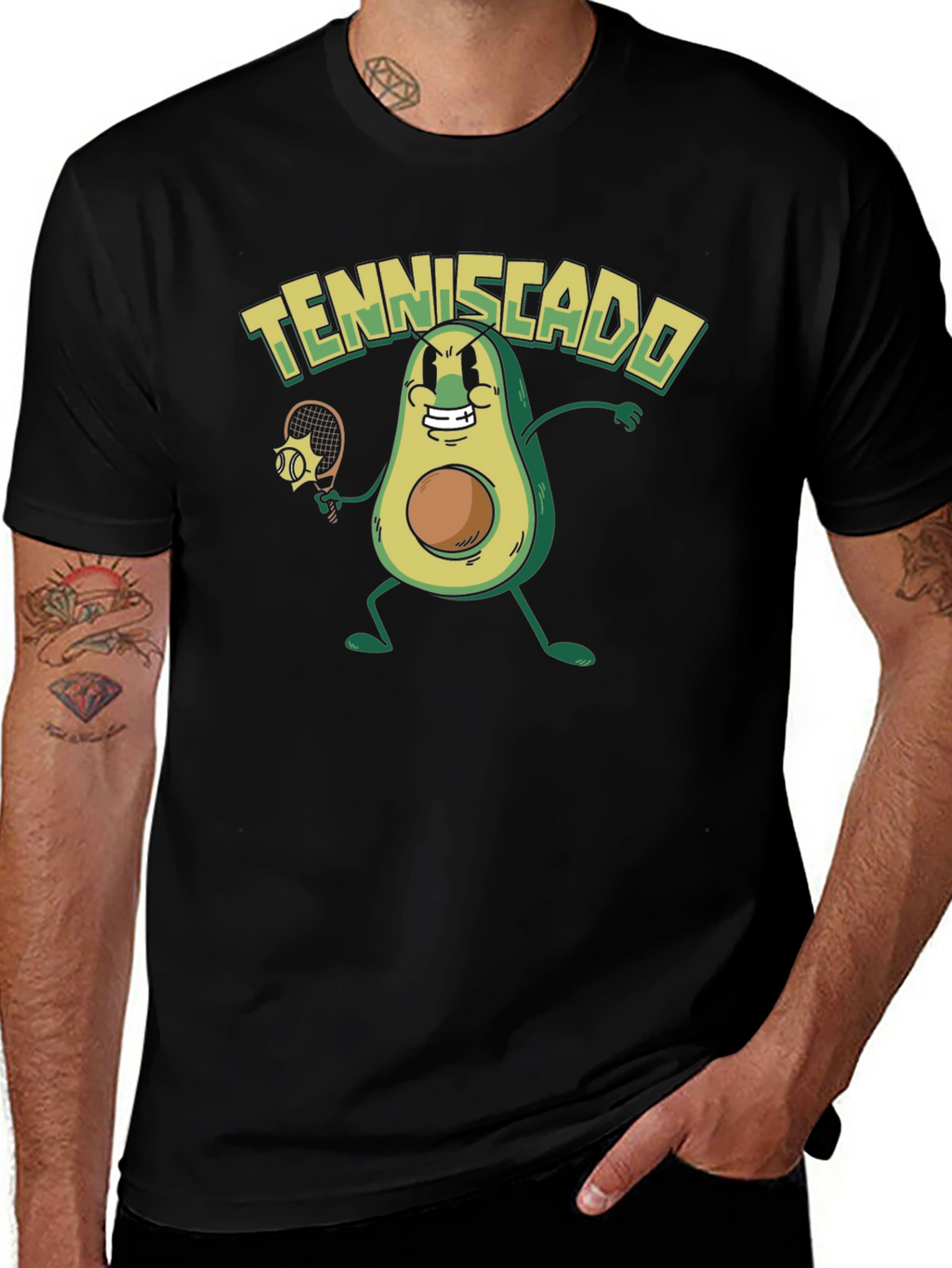 Tenniscado Funny Avocado Tennis T-Shirt