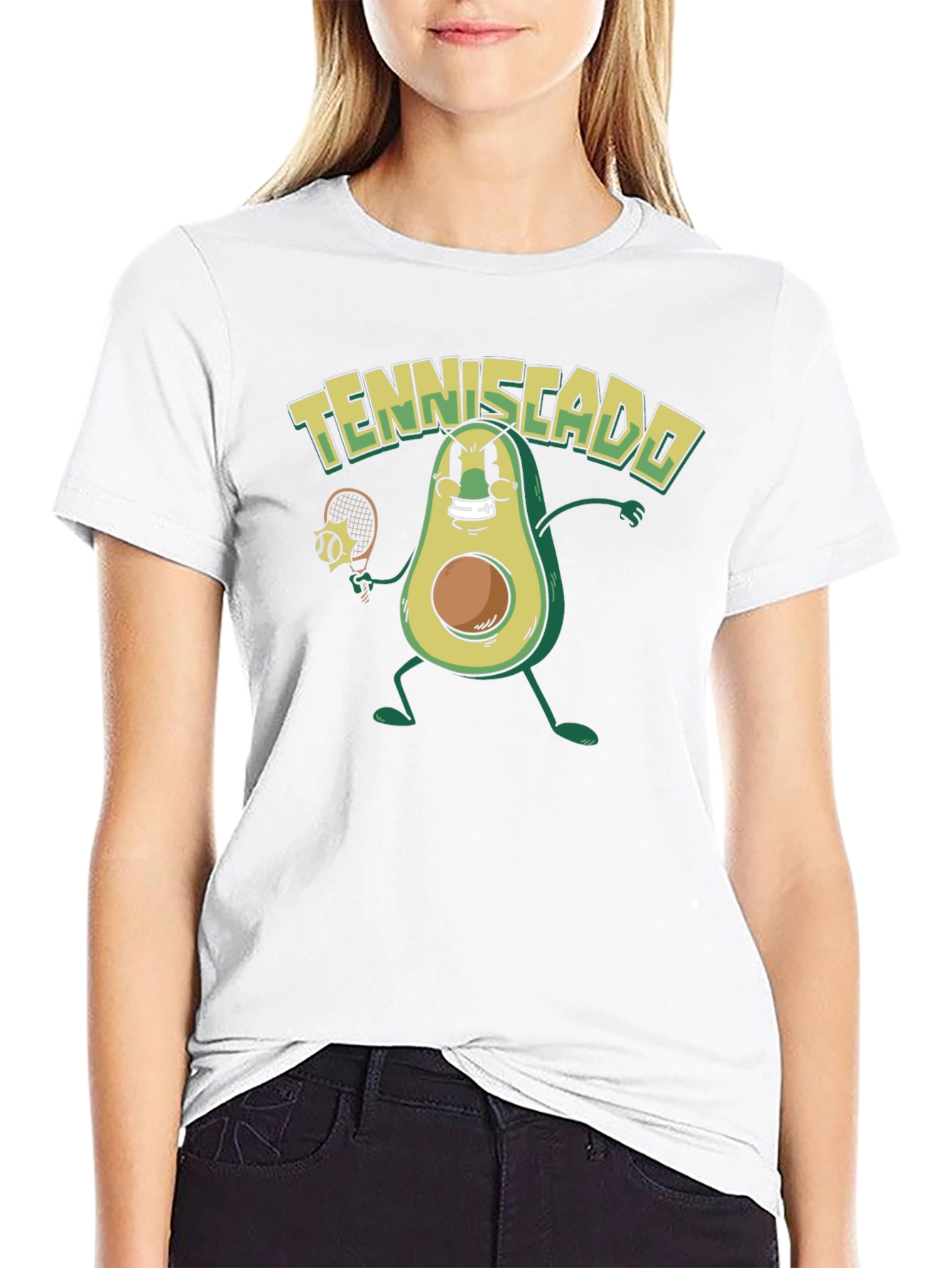 Tenniscado Funny Avocado Tennis T-Shirt