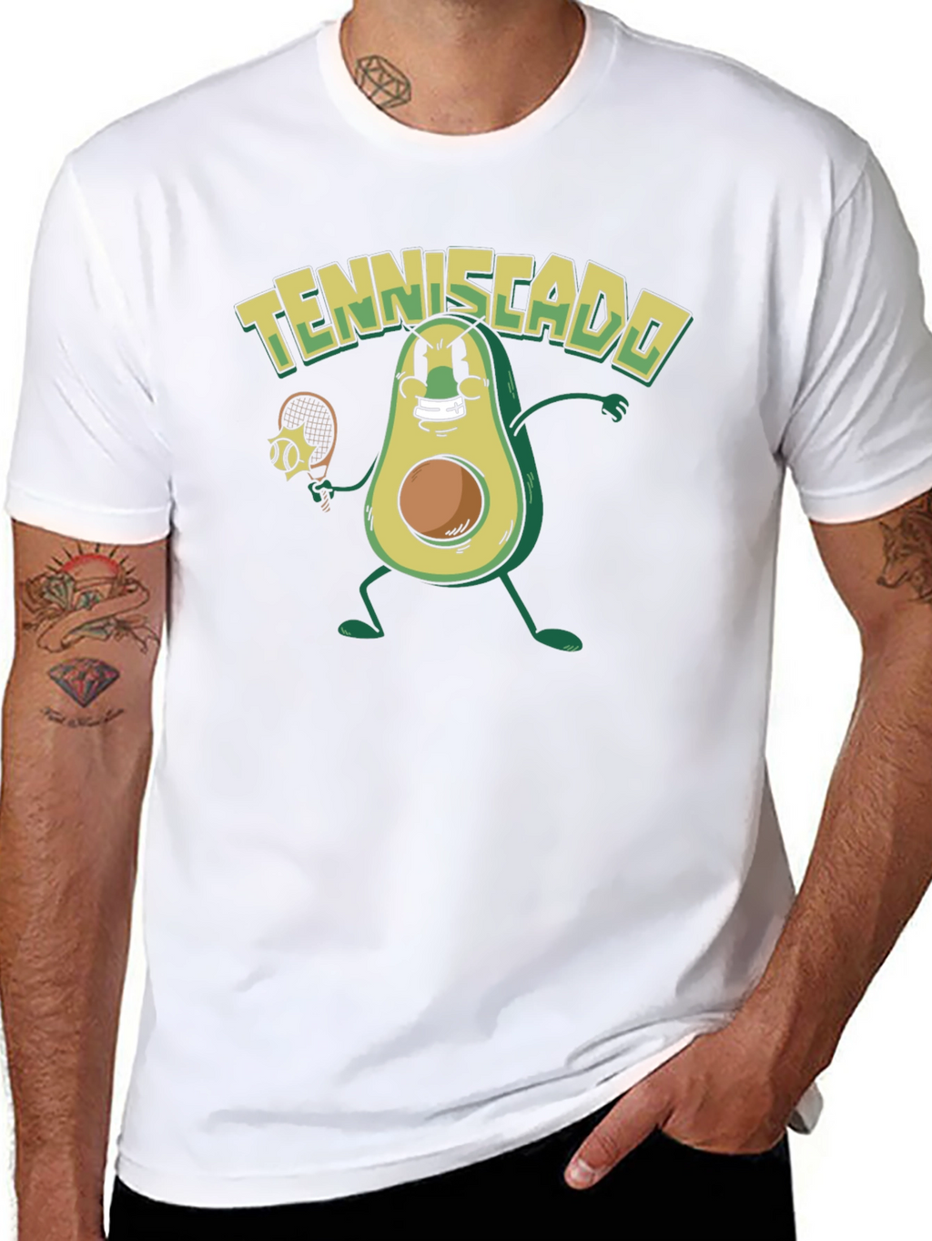 Tenniscado Funny Avocado Tennis T-Shirt