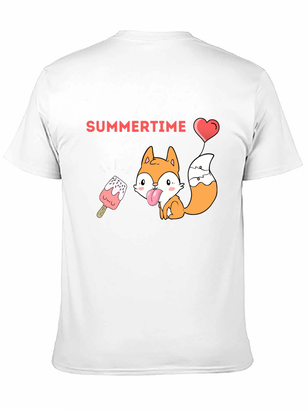 Summertime Fox Graphic Tee - Black