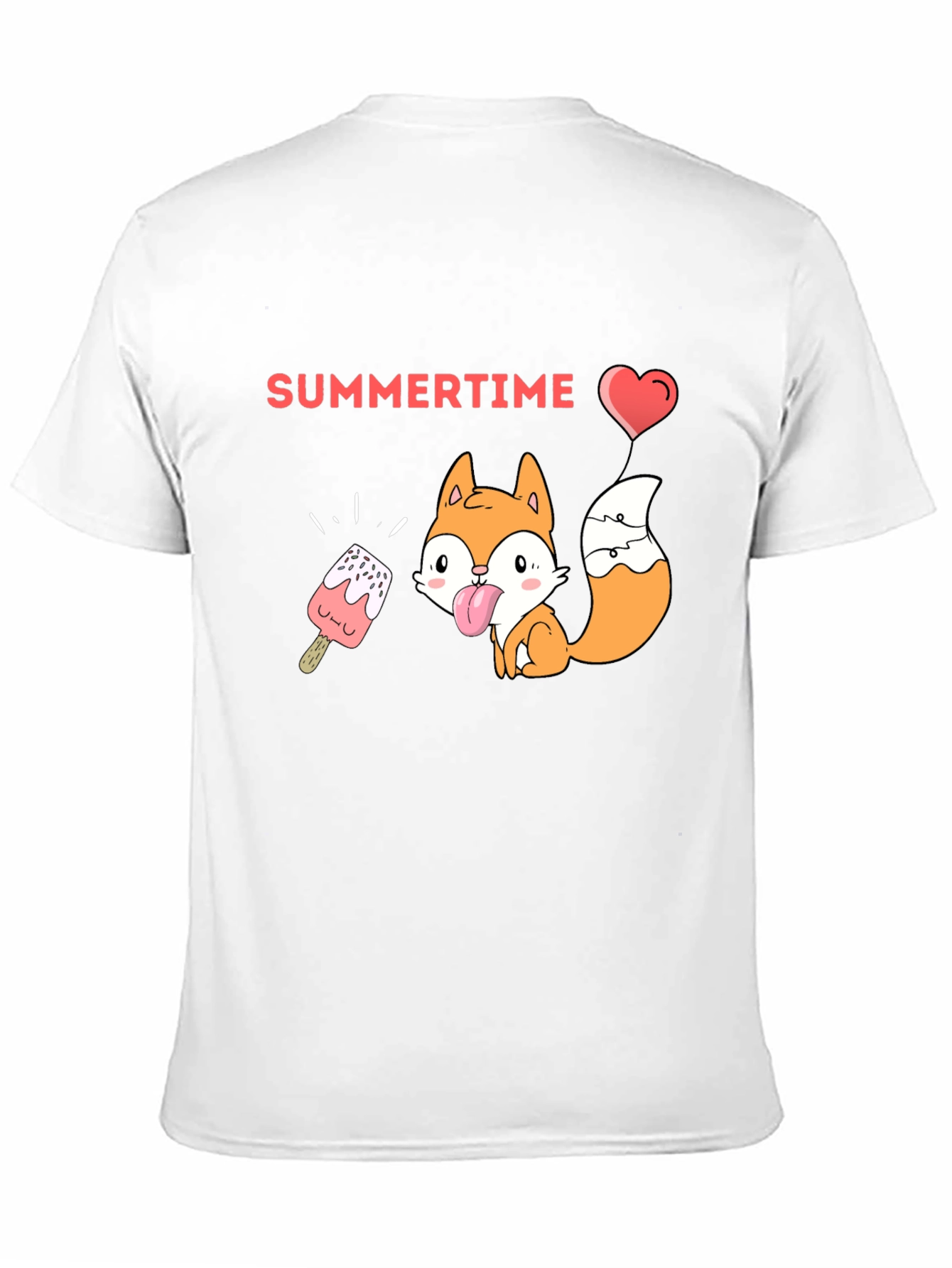 Summertime Fox Graphic Tee - Black