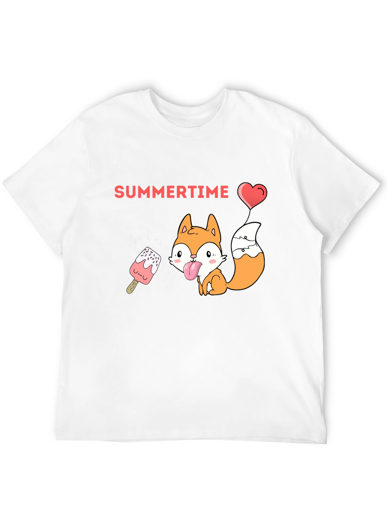 Summertime Fox Graphic Tee - Black