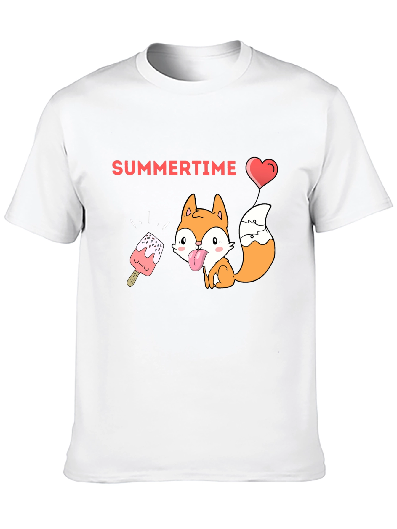 Summertime Fox Graphic Tee - Black